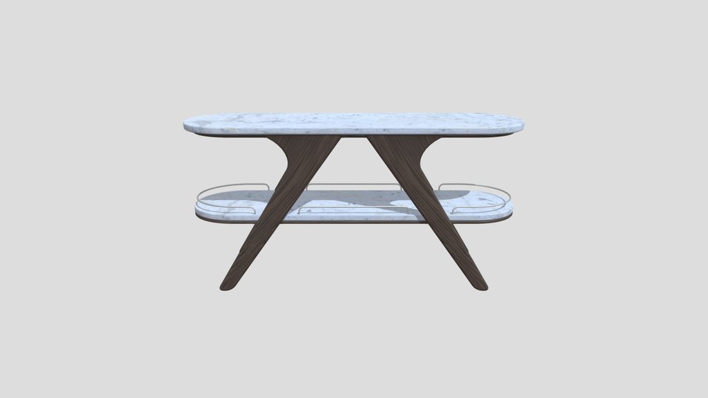 Double Layer Marble Console Table