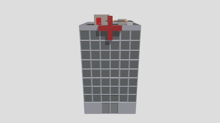 Hospital Building 3D Model