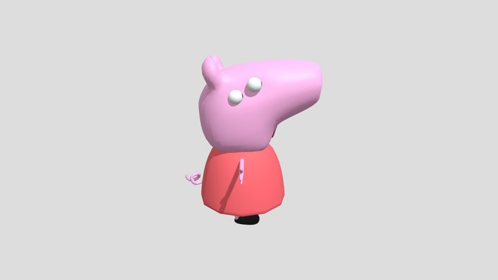 Peppa Pig creepy/scary 3D Model
