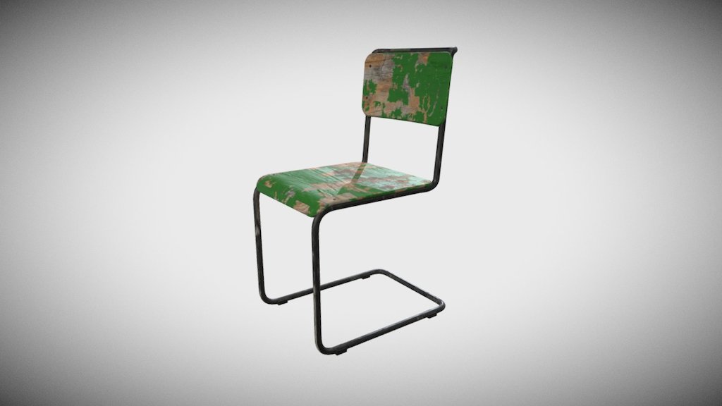 School Chair Used - Download Free 3D model by Francesco Coldesina ...