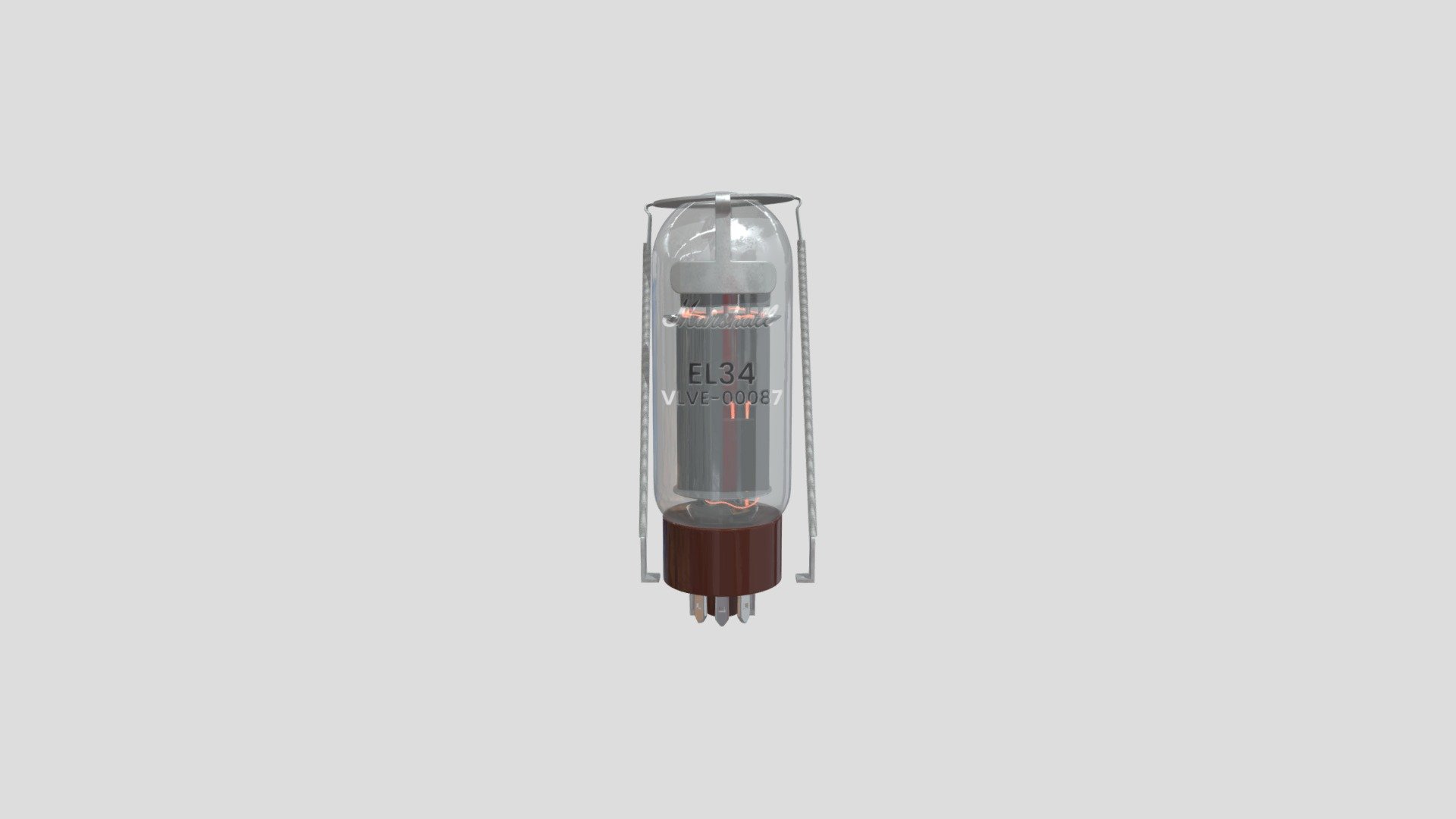 Marshall EL34 Vacuum Tube 3D model by Island T 3D (islandT3D