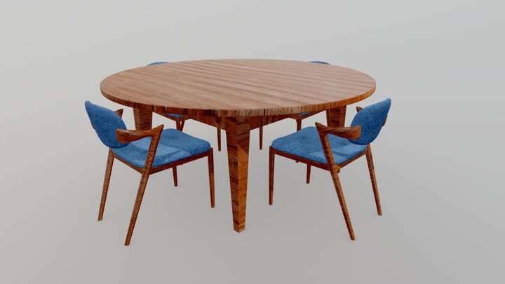 Table with chairs 3D Model
