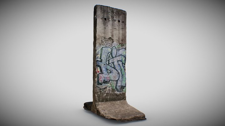 Berlin Wall Fragment at Tembusu College (2 of 2) 3D Model