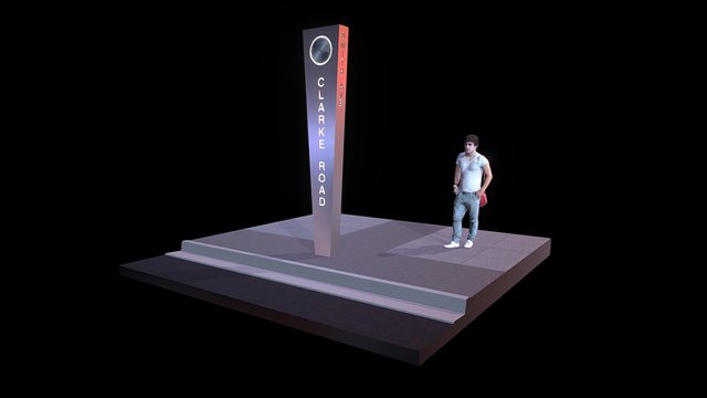 CoQ Clarke Road Streetmarker 3D Model