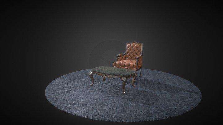 Antique old Furniture 3D Model