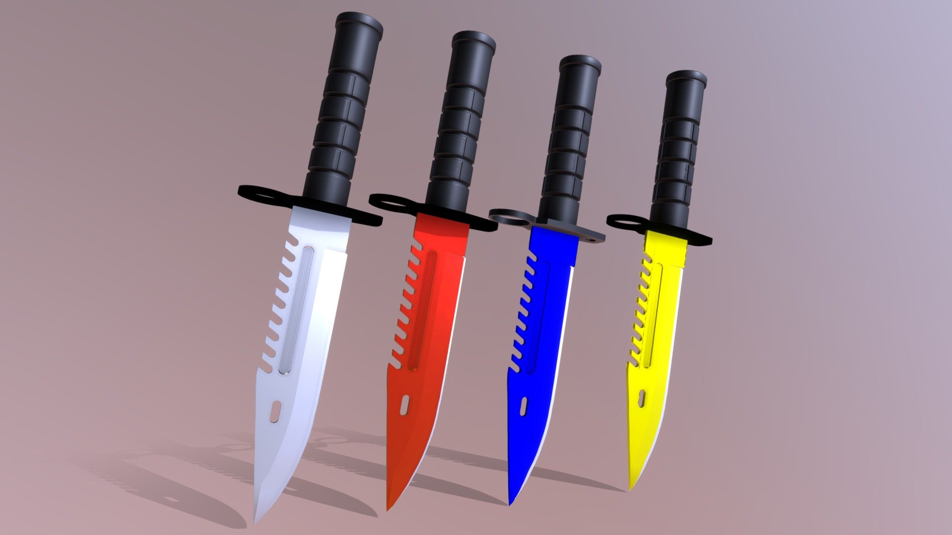 3D "M9 Bayonet" Knife Set