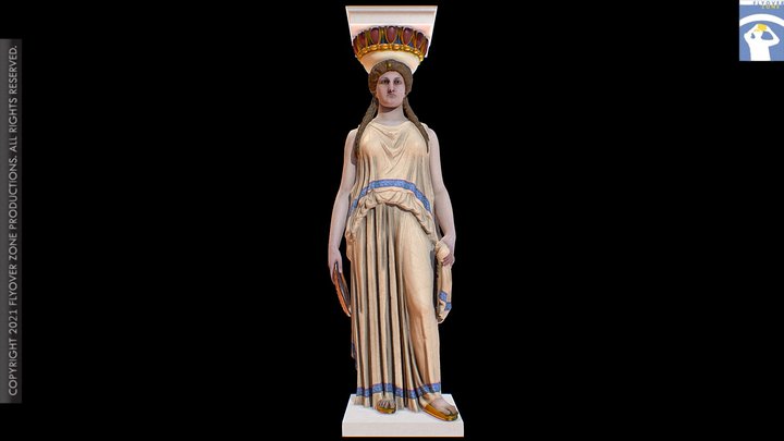 3D rendering of Maiden B (Kore, Caryatid, restoration)