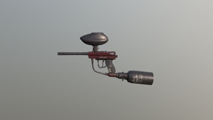 Paintball Red 3D Model