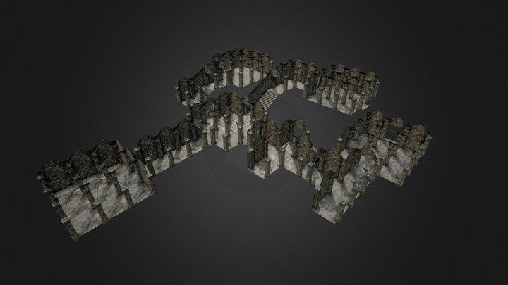 Modular Dungeon – Free 3D Model STL