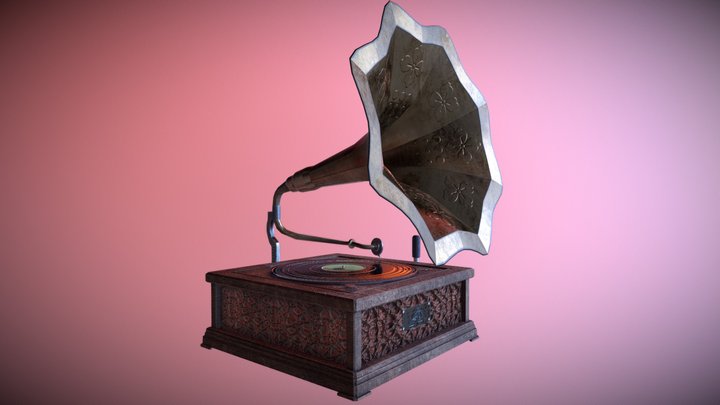 Old Gramophone 3D Model