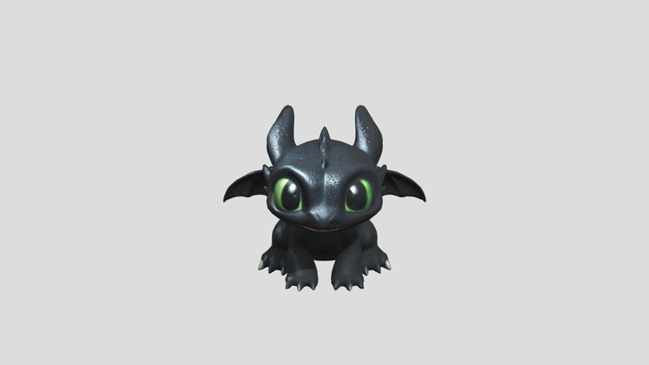 Cute tothless 3D Model