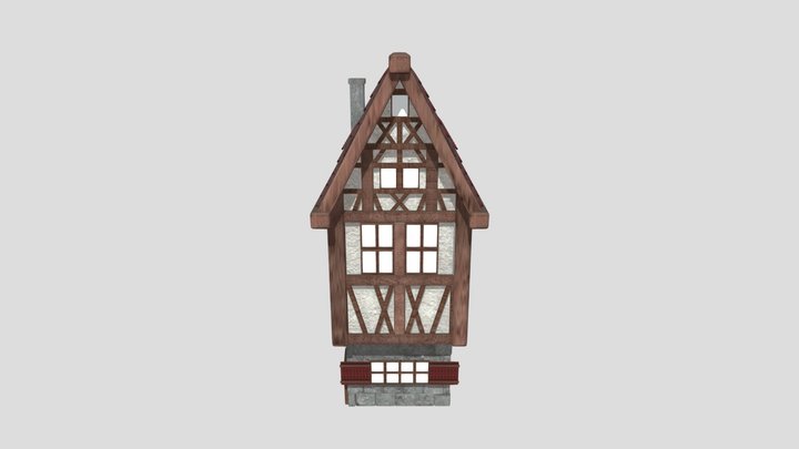 Half timbered house 3D Model