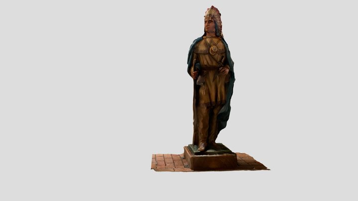 Disneyland Main Street Wooden Indian 3D Model