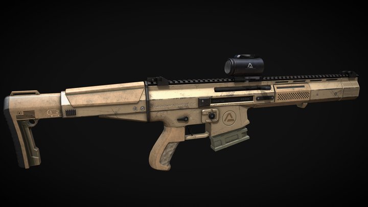 Desert Fox Battle Rifle 3D Model