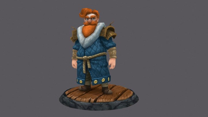 brave dwarf 3D Model