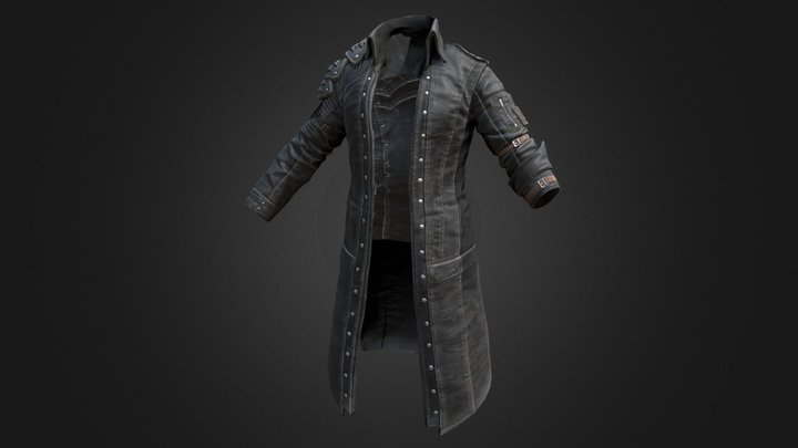 Coat (Black) | PUBG 3D Model