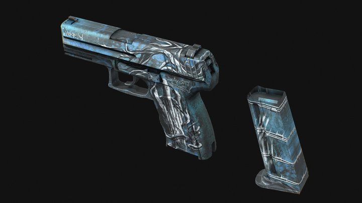 THE LAST STAND :: P2000 (Blue) 3D Model