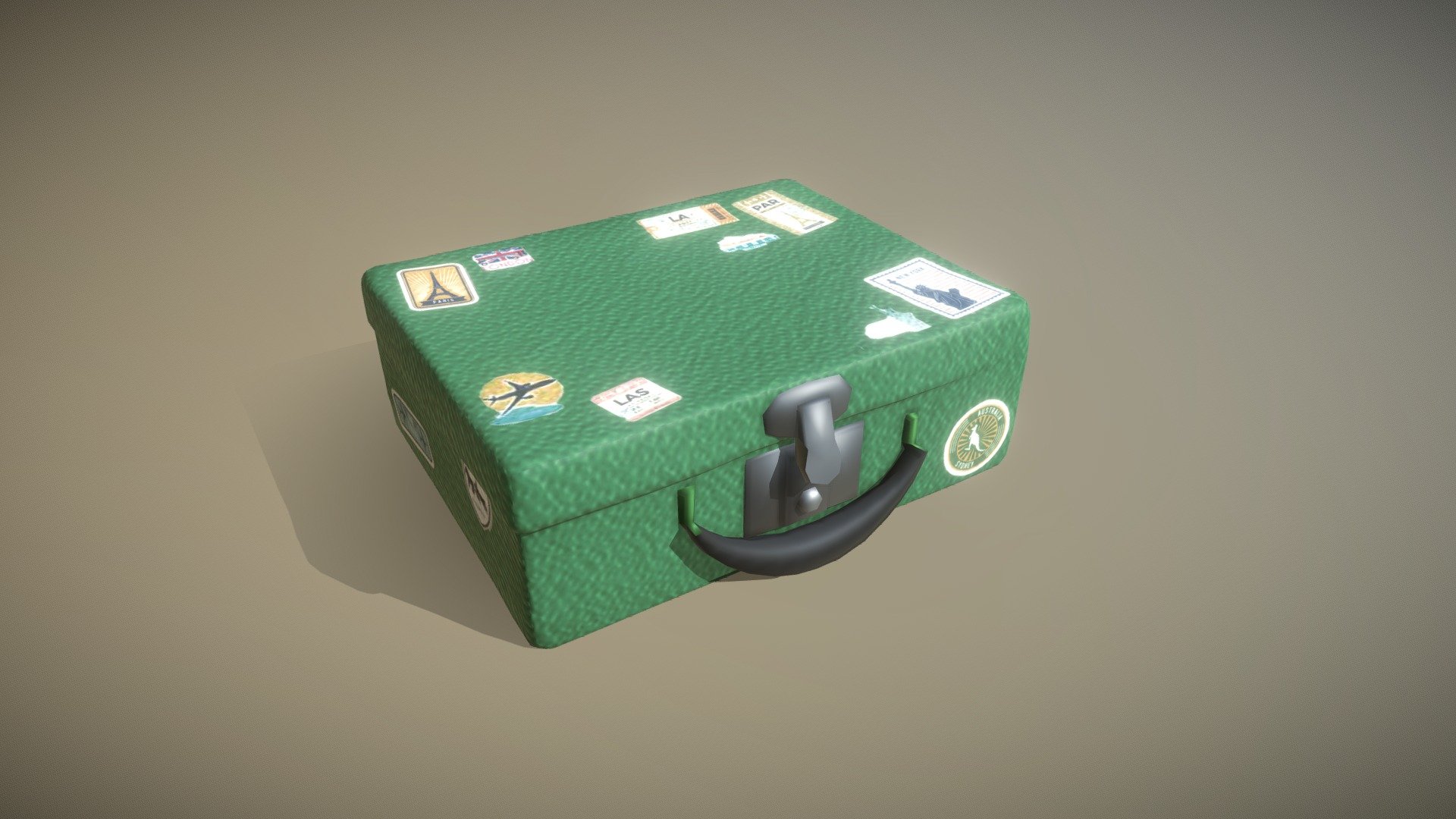 Travel Leather Suitcase - 3D model by ruzavar [c4dabcd] - Sketchfab
