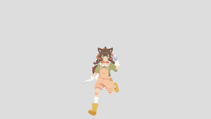 Apple the Raccoon - Vtuber Model 3D Model