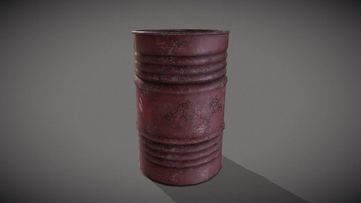 The Leaking Oil Drum 3D Model