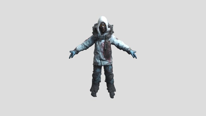 Zombiefied Arctic Explorer 3D Model