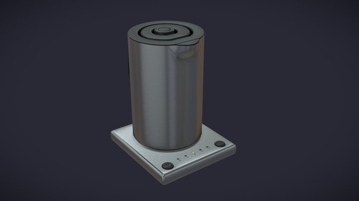 Electric kettle Low_poly Triangulate 3D Model