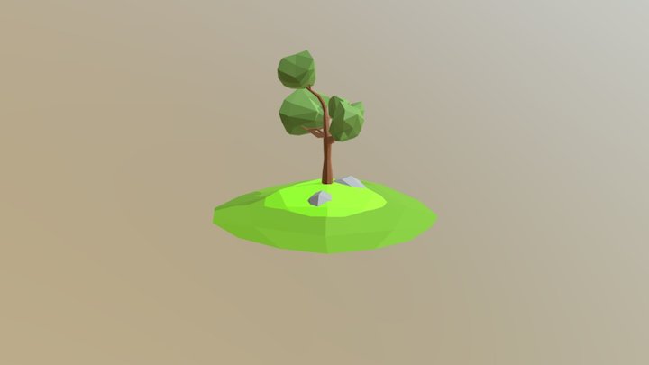 Low poly forest 3D Model