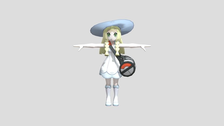 3DS - Pokemon Sun Moon - Lillie222 3D Model