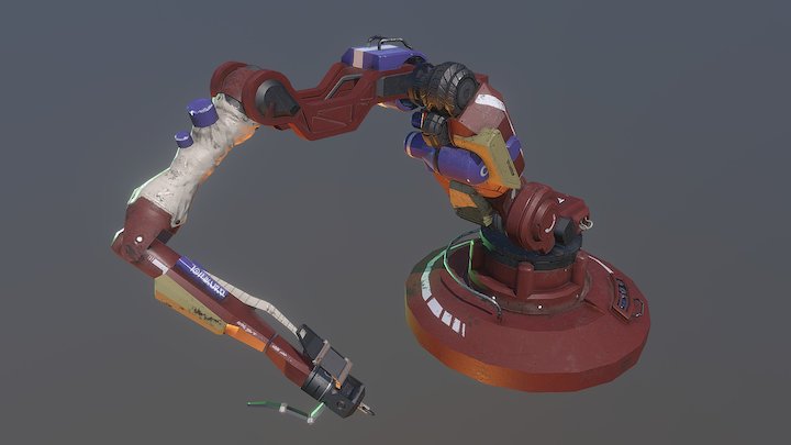 Mechanical Arm With Animations 3D Model