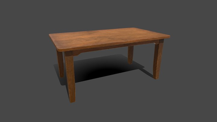 Old Wooden Table – Free 3D Model STL