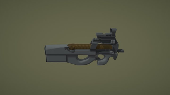 Arma de jogo P90 Modelo 3D $39 - .3ds .blend .c4d .fbx .max .ma .lxo .obj -  Free3D