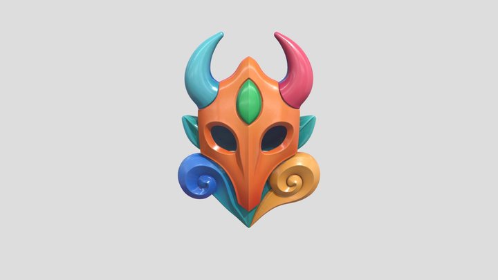 Stylized Crazy Funny Mask Asset