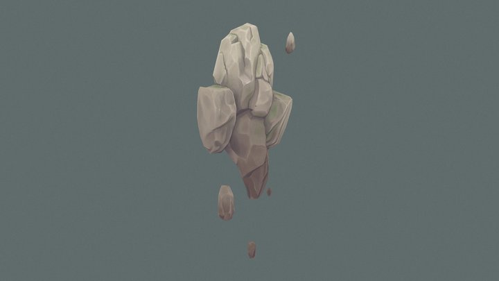 Stylized rock 3D Model