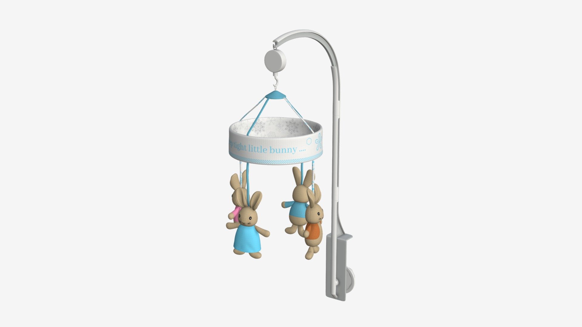 Baby cot side musical toy carousel Buy Royalty Free 3D model by