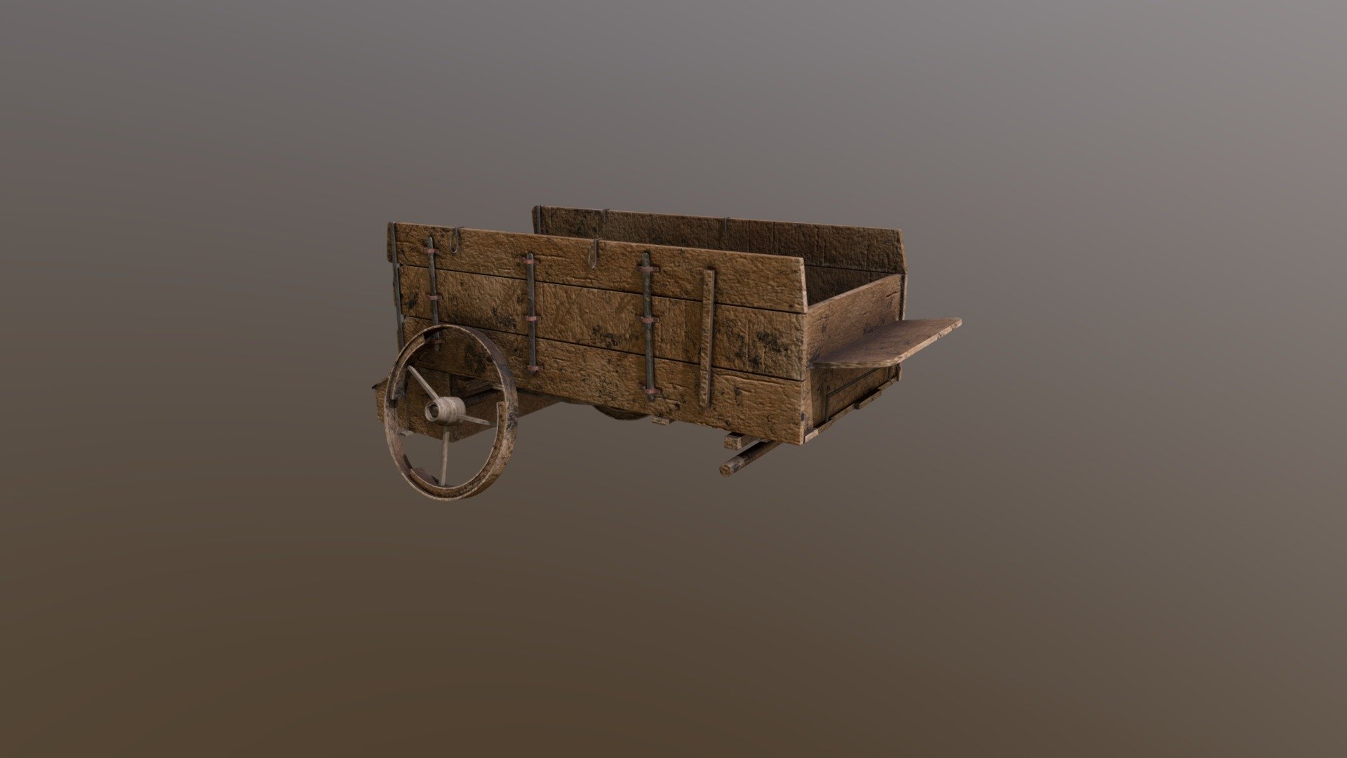 Old destroyed wagon - Download Free 3D model by 3Dvizer [c4e60b6 ...