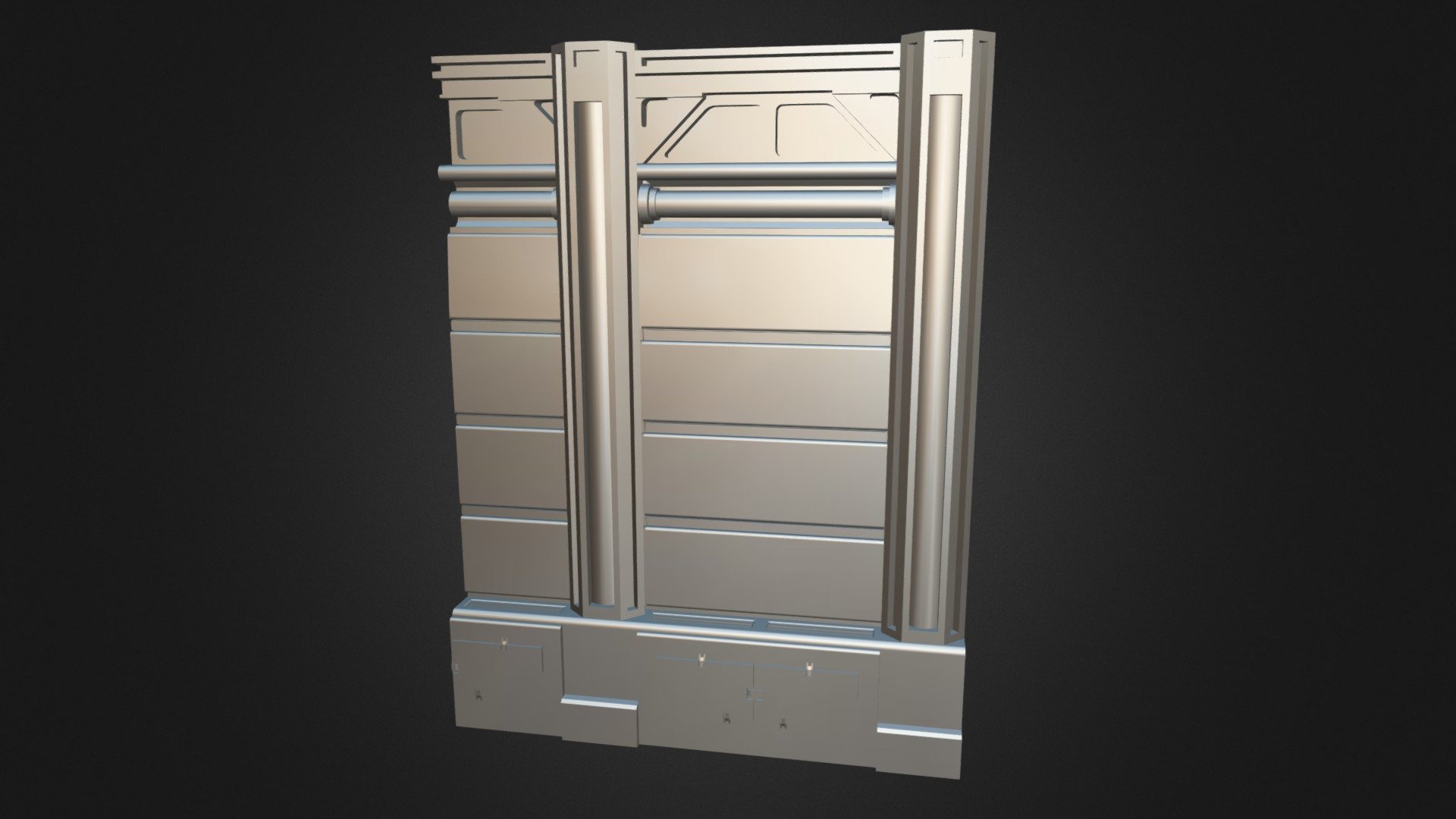 [EnvArt][SF] Style 1 Foundation Wall SEMI Left