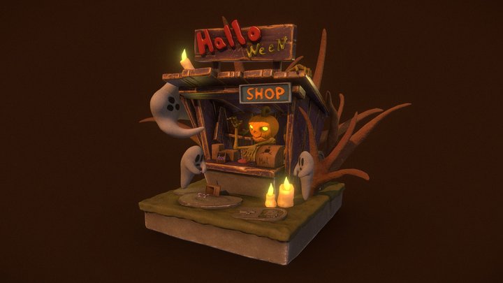 Halloween Shop 3D Model