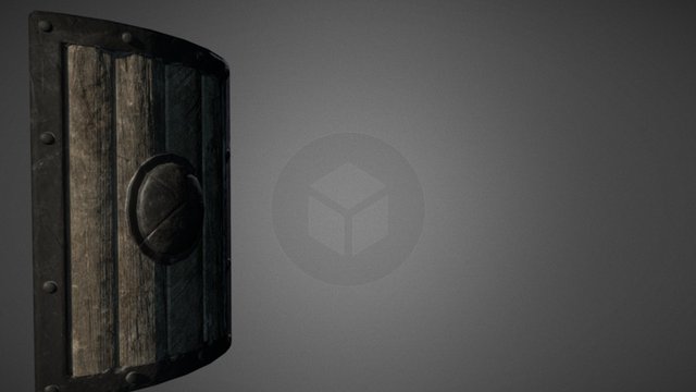 Wooden Towershield 3D Model
