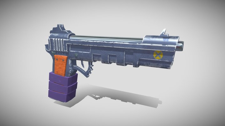 Cartoonish custom Colt 1911 3D Model