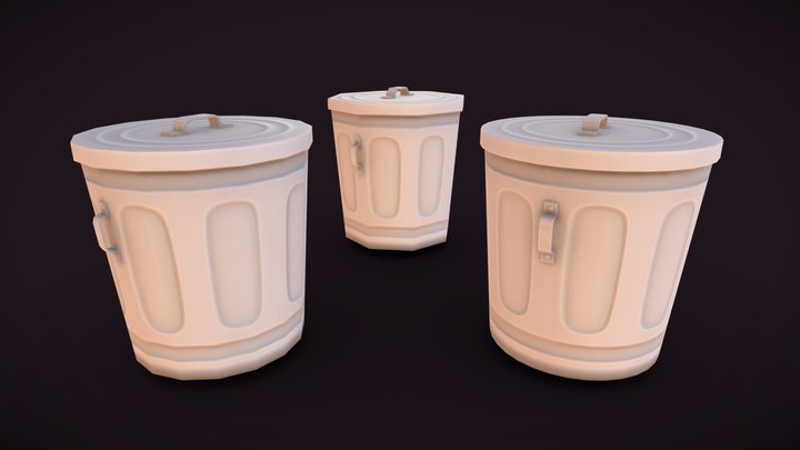 Stylized trash can – Kostenloses 3D-Modell STL