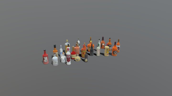 Alcohol Pack! 26 3D Models! 3D Model
