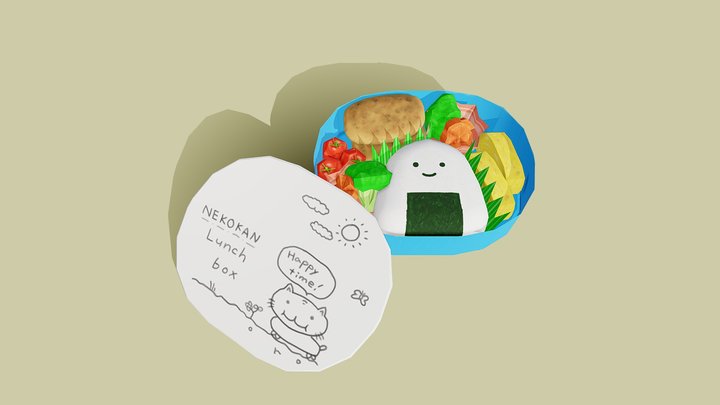 Lunchbox handpainted 3D Model