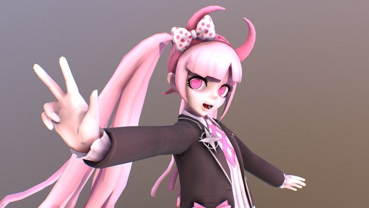 Kotoko Utsugi From Danganronpa 3D Model