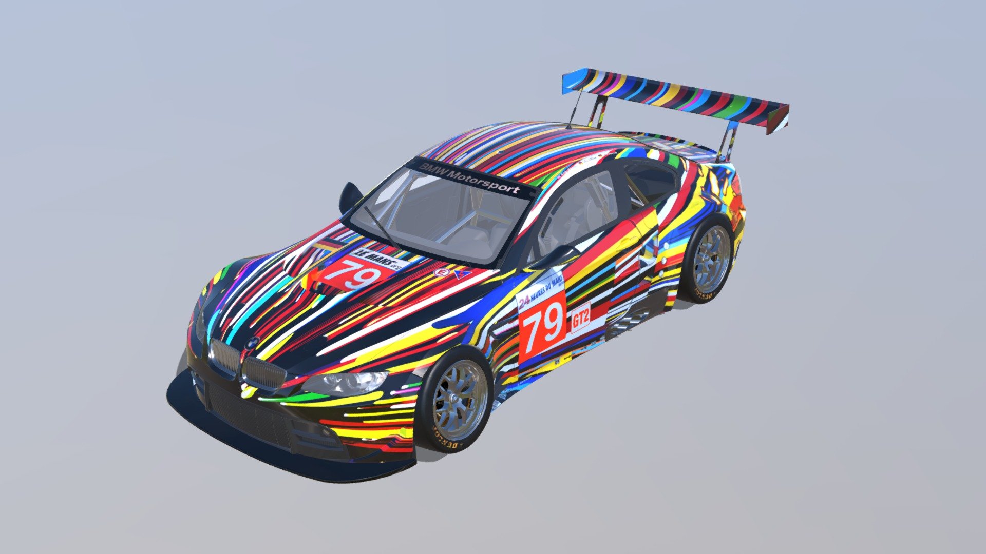 BMW M3 GT2 (Art Car - Jeff Koons) - Download Free 3D model by