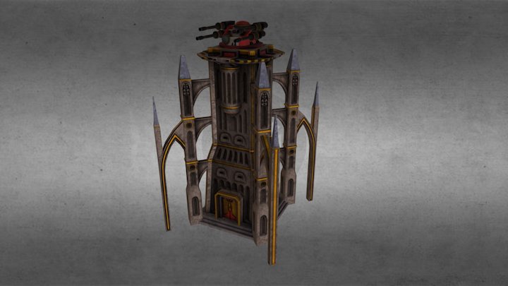 FLAK TOWER 3D Model