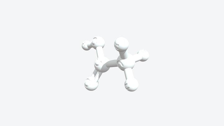 Acetic acid 3D Molecular Model — CAS 64-19-7