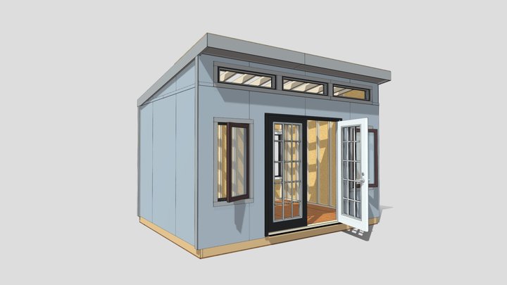 14’x10’ Studio Pro 72x80 French Doors 3D Model