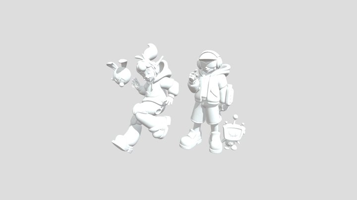 Pixel Pals 3D Model