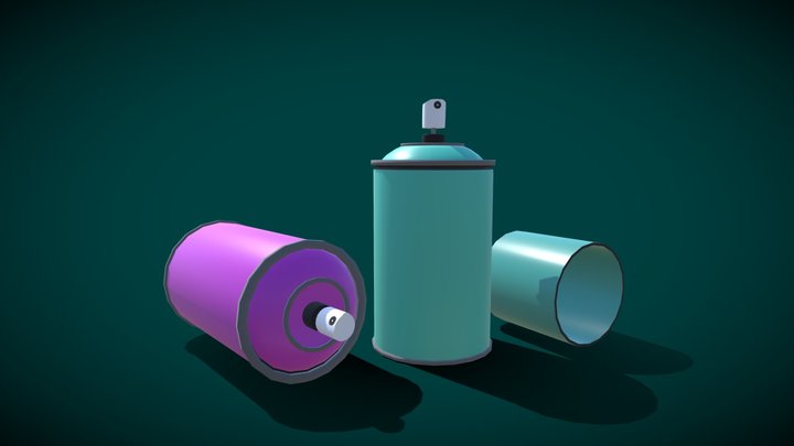 Graffiti Spray Cans 3D Model