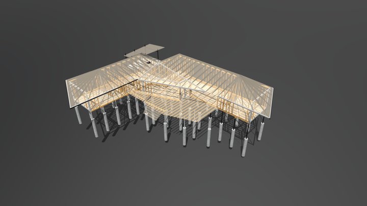 Woodend House - Structural Model 3D Model